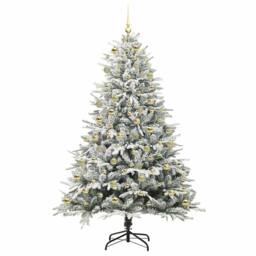 Berkfield Home Artificial Pre-lit Christmas Tree with Ball Set Green 210 cm - thumbnail 4
