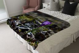 Benjamin Tate Design autumn flower bloom in nature Designer Blanket in Natural - Size: 120 cm x 150 cm - thumbnail 4