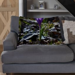 Benjamin Tate Design autumn flower bloom in nature Designer Blanket in Natural - Size: 120 cm x 150 cm - thumbnail 2