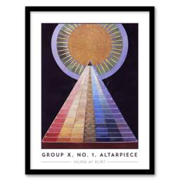 Artery8 Hilma Af Klint Group X No 1 Altarpiece Abstract Framed Wall Art Print - Size: A4 - thumbnail 1
