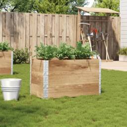 Berkfield Home Garden Planter 100x50 cm Solid Wood Pine in Brown - thumbnail 1