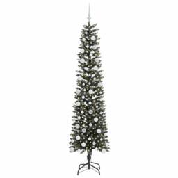 Berkfield Home Artificial Christmas Tree with 300 LEDs Green 58 x 58 x 210 cm - thumbnail 3