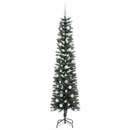 Berkfield Home Artificial Christmas Tree with 300 LEDs Green 58 x 58 x 210 cm - thumbnail 4