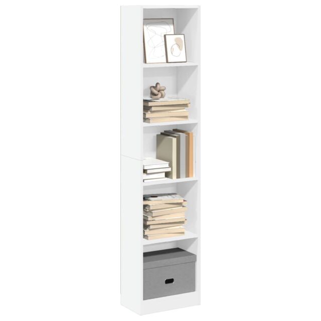 Berkfield Home Bookcase White 40x24x176 cm Engineered Wood - Size: 40 x 24 x 176 cm - image 1