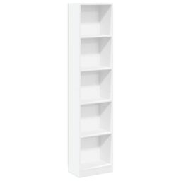 Berkfield Home Bookcase White 40x24x176 cm Engineered Wood - Size: 40 x 24 x 176 cm - thumbnail 2