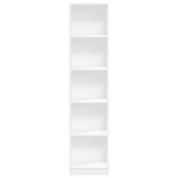 Berkfield Home Bookcase White 40x24x176 cm Engineered Wood - Size: 40 x 24 x 176 cm - thumbnail 4