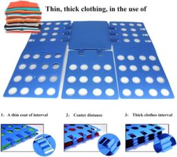 Shatchi Magic Fast Speed Adult Clothes Shirt Folder Organizer Flip Folding Board in Blue - thumbnail 4