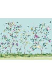 Origin Murals Flower Tree Wall Mural in Blue - Size: W350 cm x H280 cm - thumbnail 2
