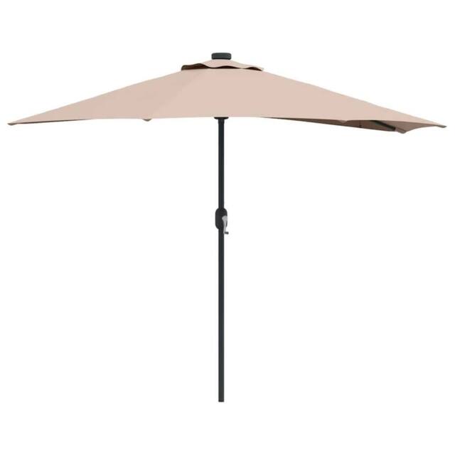 Berkfield Home Garden Parasol Taupe Medium Fabric - image 1