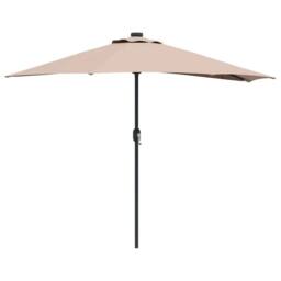 Berkfield Home Garden Parasol Taupe Medium Fabric - thumbnail 1