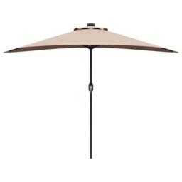 Berkfield Home Garden Parasol Taupe Medium Fabric - thumbnail 5