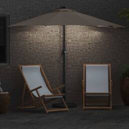 Berkfield Home Garden Parasol Taupe Medium Fabric - thumbnail 4