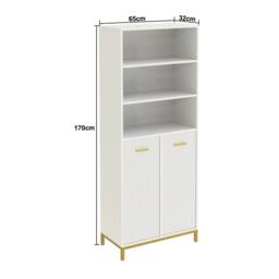 Hygrad Built to Survive Bathroom Tall Storage Cabinet Cupboard with 2 Laundry Baskets in White - thumbnail 7