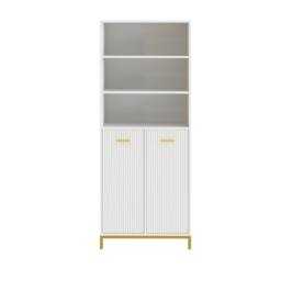 Hygrad Built to Survive Bathroom Tall Storage Cabinet Cupboard with 2 Laundry Baskets in White - thumbnail 3