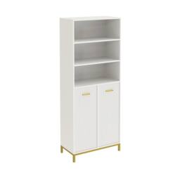 Hygrad Built to Survive Bathroom Tall Storage Cabinet Cupboard with 2 Laundry Baskets in White - thumbnail 4