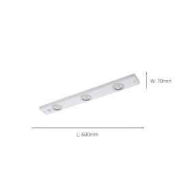 Eglo Kob LED White Metal Under Cabinet Light, (L) 60cm - thumbnail 3