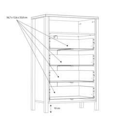 Wyld Haus Egtved 4 Drawer Chest in Black & Natural Oak Effect - thumbnail 8