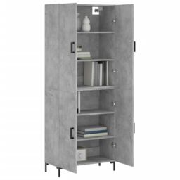 Berkfield Home Highboard Concrete Grey 69.5x34x180 cm Engineered Wood - thumbnail 3