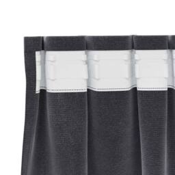Berkfield Home Elegant Blackout Curtains with Top Tape 2 pcs Dark Grey Velvet - thumbnail 6