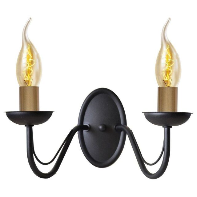 Netlighting Malbo Candle Wall Lamp Black Patina 32cm