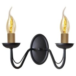 Netlighting Malbo Candle Wall Lamp Black Patina 32cm