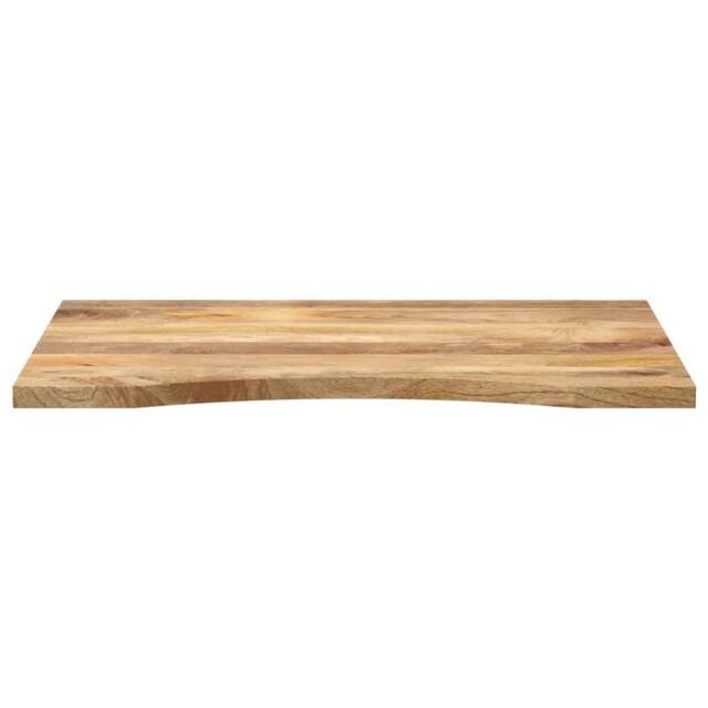 Berkfield Home Beautiful Desk Top with Curve 100x60x2.5 cm Solid Wood Rough Mango in Brown - image 1