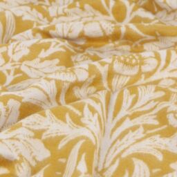 Morris & Co Acorn Tonal Jacquard Throw in Gold - Size: 130 cm x 170 cm - thumbnail 6