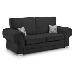Furnishings For Less UK Milan Fabric Sofa Suite 3 & 2 Seater Sofa Set Full Back in Black - thumbnail 2
