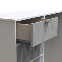Ready Assembled 2 U Dallas 4 Drawer Vanity (Ready Assembled) in Mid Grey - thumbnail 9