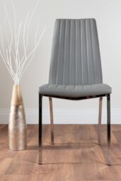 FurnitureboxUK Imperia 6 Grey Dining Table & 6 Isco Chairs - thumbnail 4