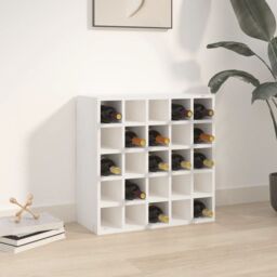 Berkfield Home Wine Cabinet White 56x25x56 cm Solid Wood Pine - Size: 56 x 25 x 56 cm