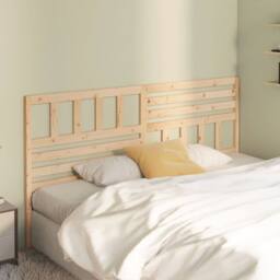 Berkfield Home Beautiful Bed Headboard 186x4x100 cm Solid Wood Pine in Light Tan - Size: 186 x 4 x 100 cm - thumbnail 2