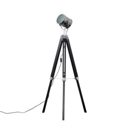 ValueLights Starboard Spotlight Tripod Black Floor Lamp with LED Bulb - thumbnail 1
