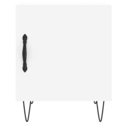 Berkfield Home Bedside Cabinet White 40x40x50 cm Engineered Wood - Size: 40 x 40 x 50 cm - thumbnail 6