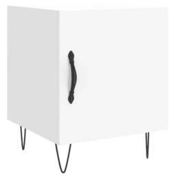 Berkfield Home Bedside Cabinet White 40x40x50 cm Engineered Wood - Size: 40 x 40 x 50 cm - thumbnail 1