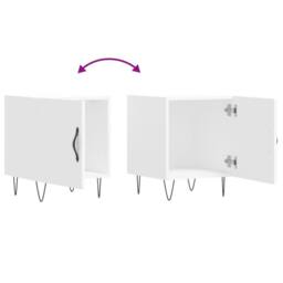 Berkfield Home Bedside Cabinet White 40x40x50 cm Engineered Wood - Size: 40 x 40 x 50 cm - thumbnail 9