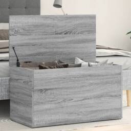 Berkfield Home Storage Chest Grey Sonoma 84x42x46 cm Engineered Wood - Size: 84 x 42 x 46 cm - thumbnail 2