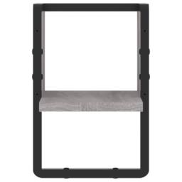 Berkfield Home Wall Shelf with Bar Grey Sonoma 20x25x30 cm - Size: 20 x 25 x 30 cm - thumbnail 4