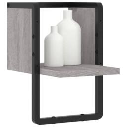 Berkfield Home Wall Shelf with Bar Grey Sonoma 20x25x30 cm - Size: 20 x 25 x 30 cm - thumbnail 3