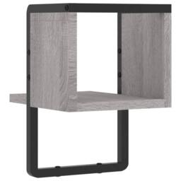 Berkfield Home Wall Shelf with Bar Grey Sonoma 20x25x30 cm - Size: 20 x 25 x 30 cm - thumbnail 6