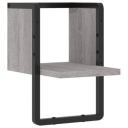 Berkfield Home Wall Shelf with Bar Grey Sonoma 20x25x30 cm - Size: 20 x 25 x 30 cm - thumbnail 1