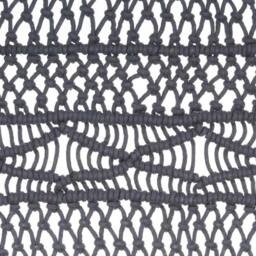 Berkfield Home Macrame Curtain Anthracite 140x240 cm Cotton in Dark Grey - thumbnail 5