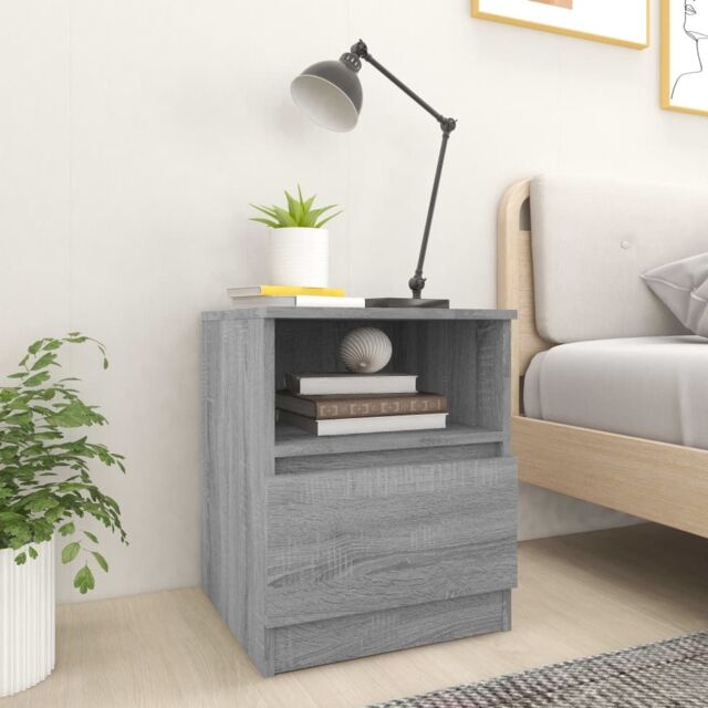 Berkfield Home Bedside Cabinets 2 pcs Grey Sonoma 40x40x50 cm Engineered Wood - Size: 40 x 40 x 50 cm - image 1