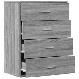 Berkfield Home Sideboard Grey Sonoma 60x39x80 cm Engineered Wood - Size: 60 x 39 x 80 cm - thumbnail 6