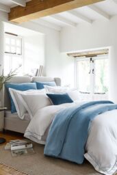 CHRISTY Premium Sateen Satin Soft Duvet Cover Sets in Blue - Size: Double - thumbnail 1