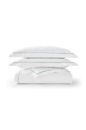 CHRISTY Premium Sateen Satin Soft Duvet Cover Sets in Blue - Size: Double - thumbnail 2