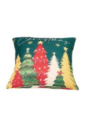 Living and Home Christmas Themed Decorative Pillow Case with Festive Motifs - thumbnail 3