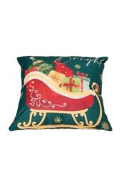 Living and Home Christmas Themed Decorative Pillow Case with Festive Motifs - thumbnail 2
