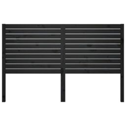 Berkfield Home Bed Headboard Black 146x4x100 cm Solid Wood Pine - Size: 146 x 4 x 100 cm - thumbnail 3
