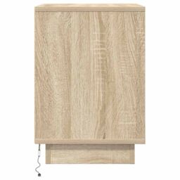 Berkfield Home Bedside Cabinets with LED Lights¬†2 pcs Sonoma Oak 38x34x50 cm - Size: 38 x 34 x 50 cm - thumbnail 9